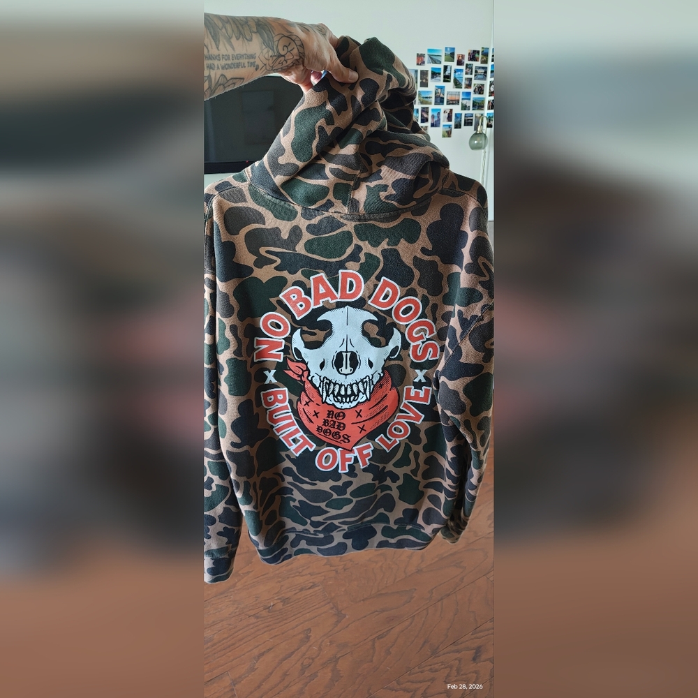 Tom Davis Built Off Love Camoflauge Hoodie Size M